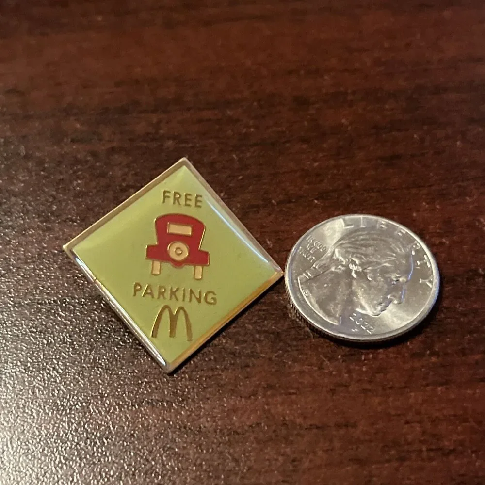 McDonald’s Monopoly Free Parking Car Employee‎ Lapel Hat Pin